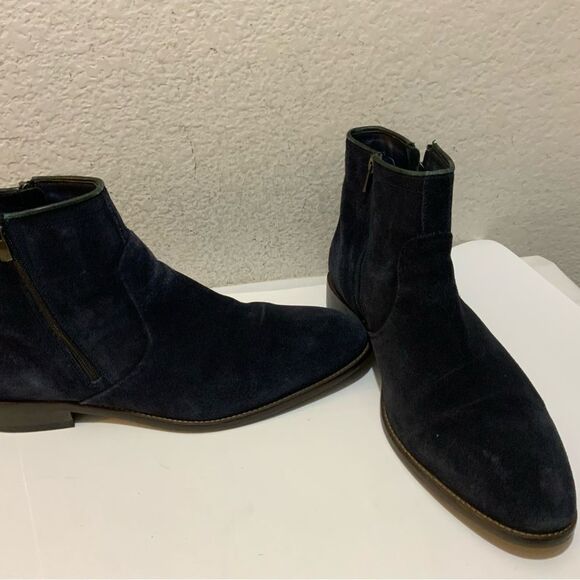 Johnston & Murphy Men\'s Double Zip blue Suede ankle boots main image 12
